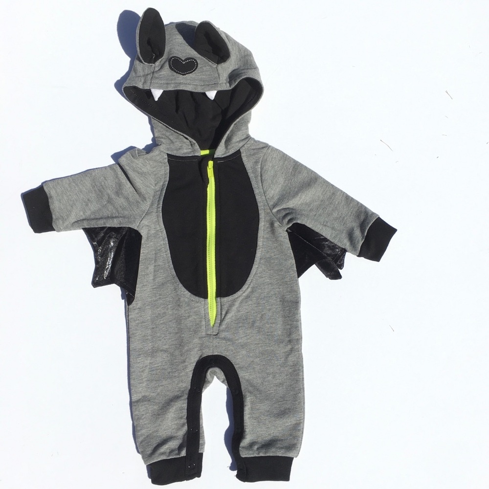 Infant Bat Halloween Costume Jumpsuit Romper NB